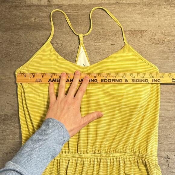 Prana Ayla Dress Green Yellow Stripe Med - Picture 11 of 12
